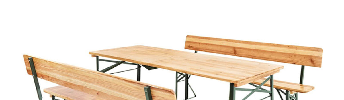 Festbankgarnitur mit Rückenlehnen